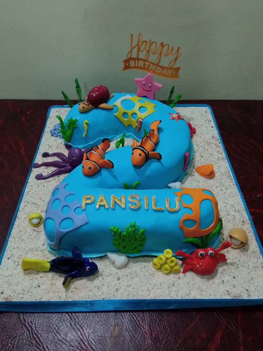 Colourful birthday cake